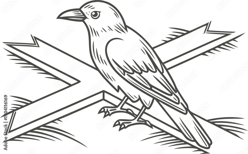 Fototapeta premium Close Button Icon – Symmetrical X Shape with Clean Crossing Strokes for Dismiss and Exit Actions