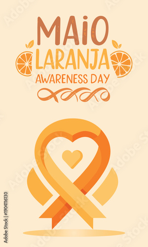 Maio laranja awareness day poster for child sexual abuse and exploitation prevention campaign