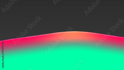 Abstract gradient wave with vibrant pink and green tones against a dark background