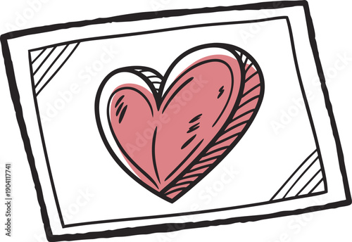 Wishlist Icon – Heart Symbol Inside Square for Favorites and Saved Items