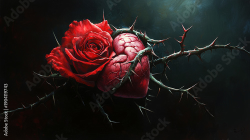 Rose Thorns Piercing Heart From Sexual Trauma