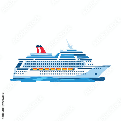 Luxury Cruise Ship Illustration