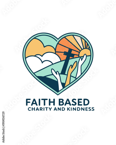 Faith Based Charity and Kindness Modern Vector