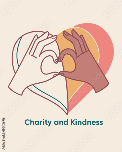 Faith Based Charity and Kindness Modern Vector