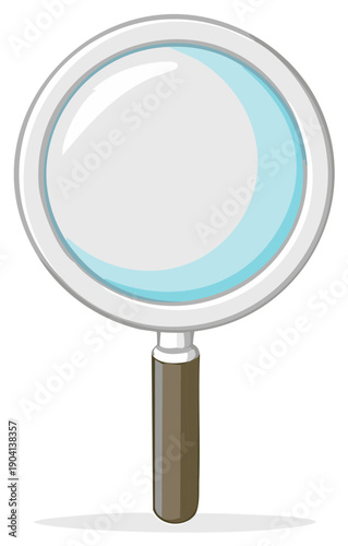 Magnifying glass icon illustration for search explore research investigation concept