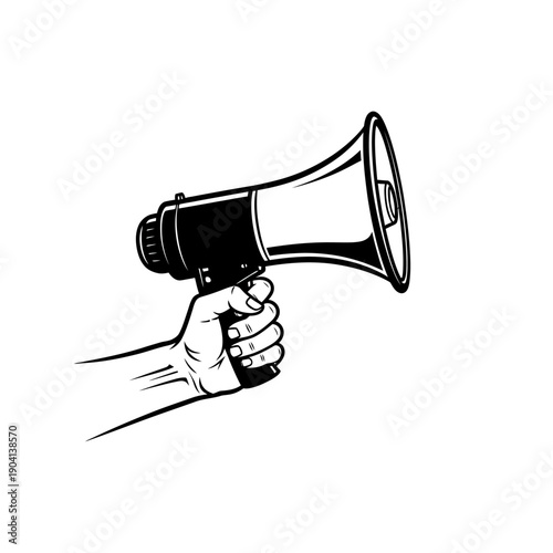 Hand Holding Megaphone