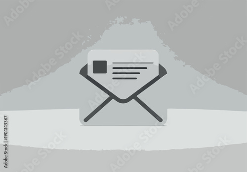 Open Envelope With Document Vector Flat Icon