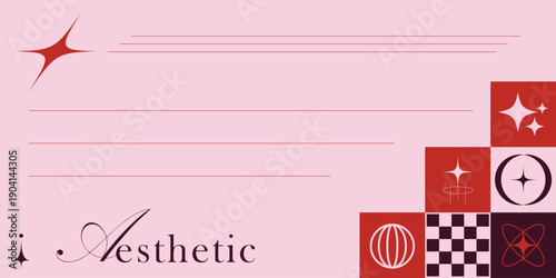 Aesthetic Greeting card with red tones