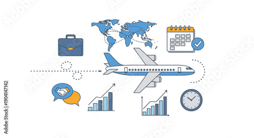 Business travel and global connections concept