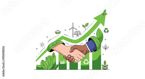 Sustainable business partnership and eco friendly growth