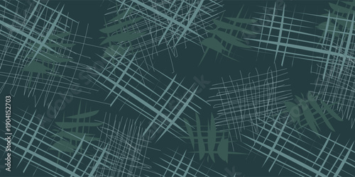 Abstract seamless pattern with green backgroun