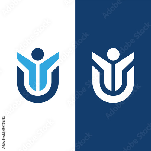 United U letter logo design icon template stock vector and art.