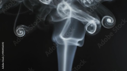 Wallpaper Mural Abstract Smoke Rising Against a Dark Black Background, Artistic Vapor. Torontodigital.ca