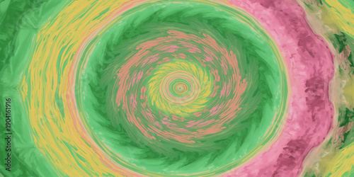 Abstract watercolor wallpaper featuring a colorful swirl pattern and circular fractal textures in a blue and pink rainbow vortex backdrop