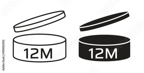 Fotografi 12M icon symbol vector graphic designs on white