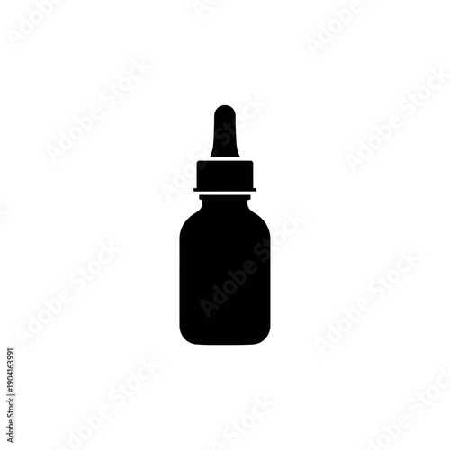 Dropper Bottle Icon for Medical and Cosmetic Use.