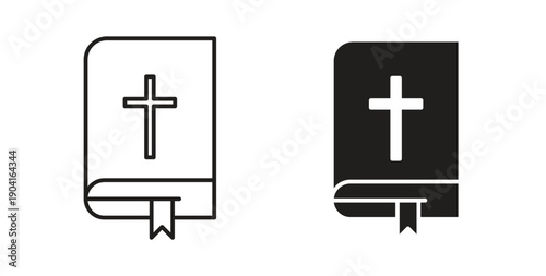 Bible icon symbol vector graphic designs on white. Best for ui Design