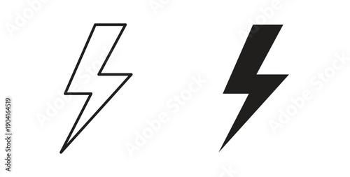 Bolt icon symbol vector graphic designs on white. Best for ui Design