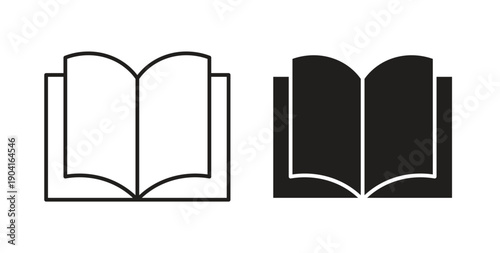 Book icon symbol vector graphic designs on white. Best for ui Design