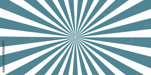 Abstract blue sunburst background featuring vintage vector rays and a retro grunge texture for a stylish wallpaper design