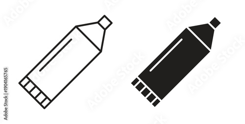 Cream tube icon symbol vector graphic designs on white. Best for ui Design