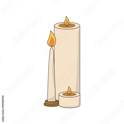 Assorted Burning Candles
