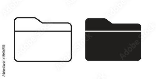 Folder icon symbol vector graphic designs on white. Best for ui Design