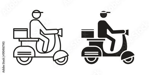 Food delivery icon symbol vector graphic designs on white. Best for ui Design