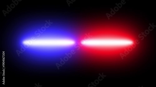 Glowing red and blue siren lights for police or ambulance flashing in the dark perfect for crime investigation concepts and public safety warnings