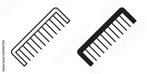 Hair brush icon symbol vector graphic designs on white. Best for ui Design