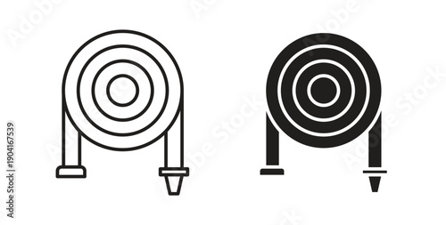 Hose icon symbol vector graphic designs on white. Best for ui Design