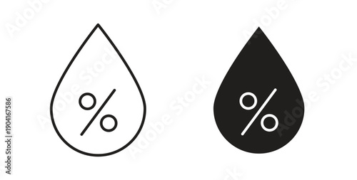 Humidity icon symbol vector graphic designs on white. Best for ui Design