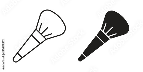 Makeup brush icon symbol vector graphic designs on white. Best for ui Design
