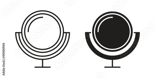 Mirror icon symbol vector graphic designs on white. Best for ui Design