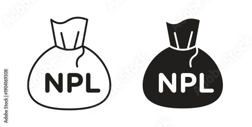 NPL icon symbol vector graphic designs on white. Best for ui Design