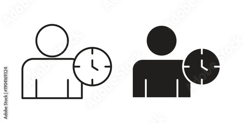 Office hours icon symbol vector graphic designs on white. Best for ui Design