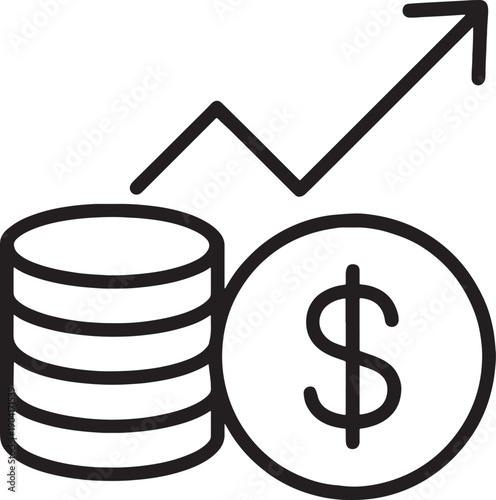 Increasing profits from growing business with rising stock market  successful investment