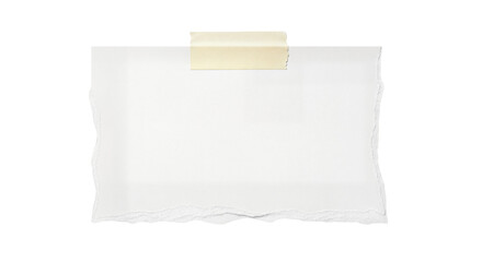 Blank white sticky note with beige index marker, adhesive note for to-do list or reminder, isolated on transparent background, png