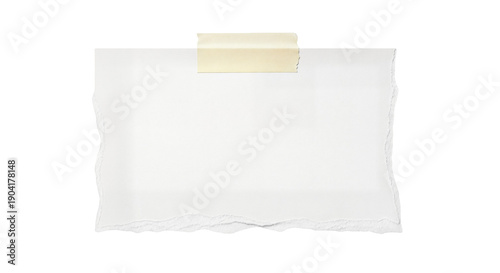Cuadro en lienzo Blank white sticky note with beige index marker, adhesive note for to-do list or