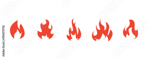 Red Fire Flame Icons