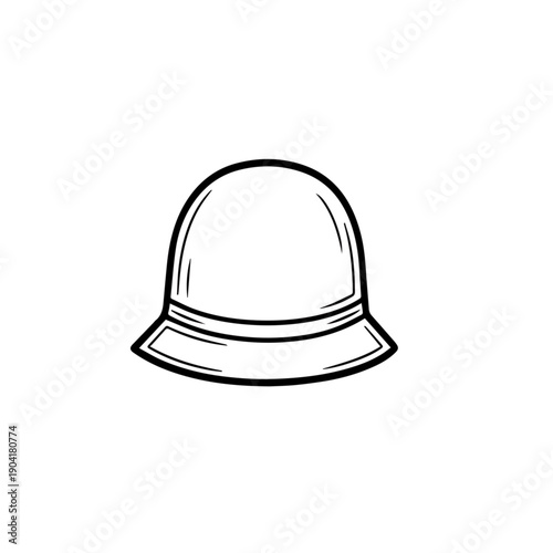 Cloche Hat Outline Icon