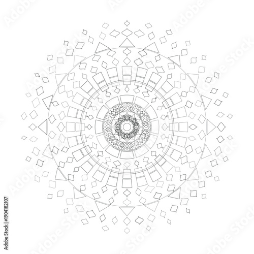 Floral Mandala Design, Vector, Illustration