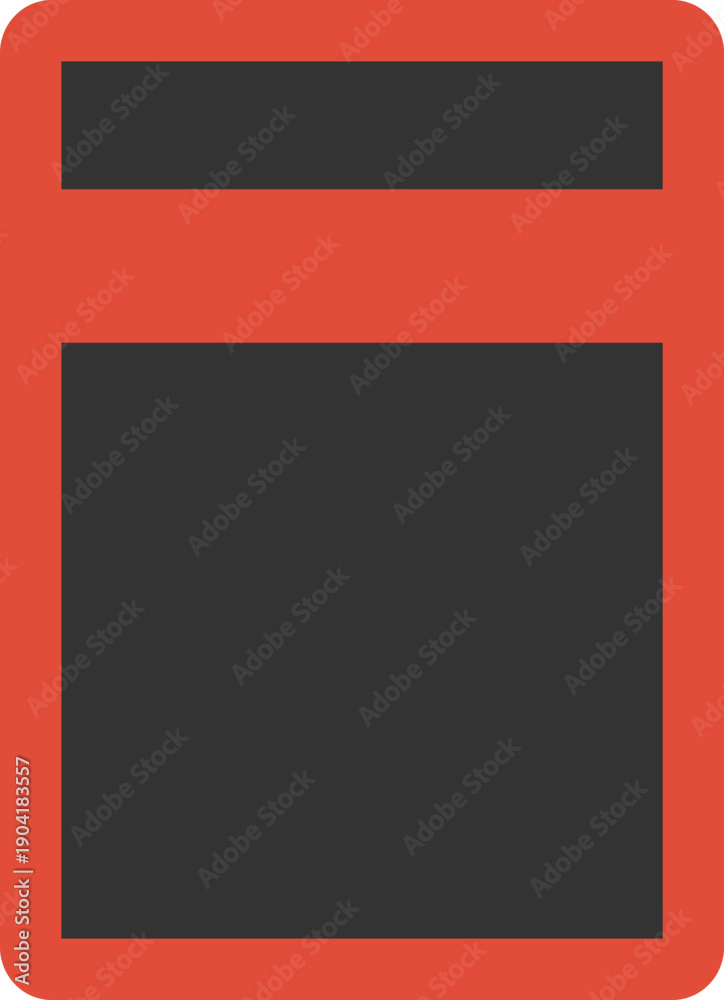 Obraz premium vector illustration of a blank red and black board