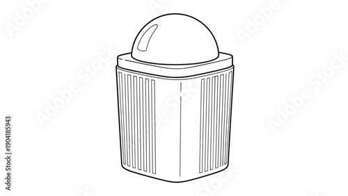 Simple line art drawing of a classic salt or pepper shaker for kitchen themes dining table graphics and seasoning concepts.