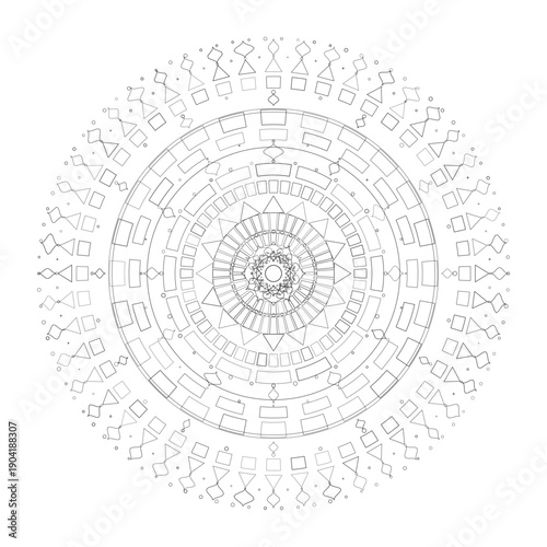 Floral Mandala Design, Illustration, Vector
