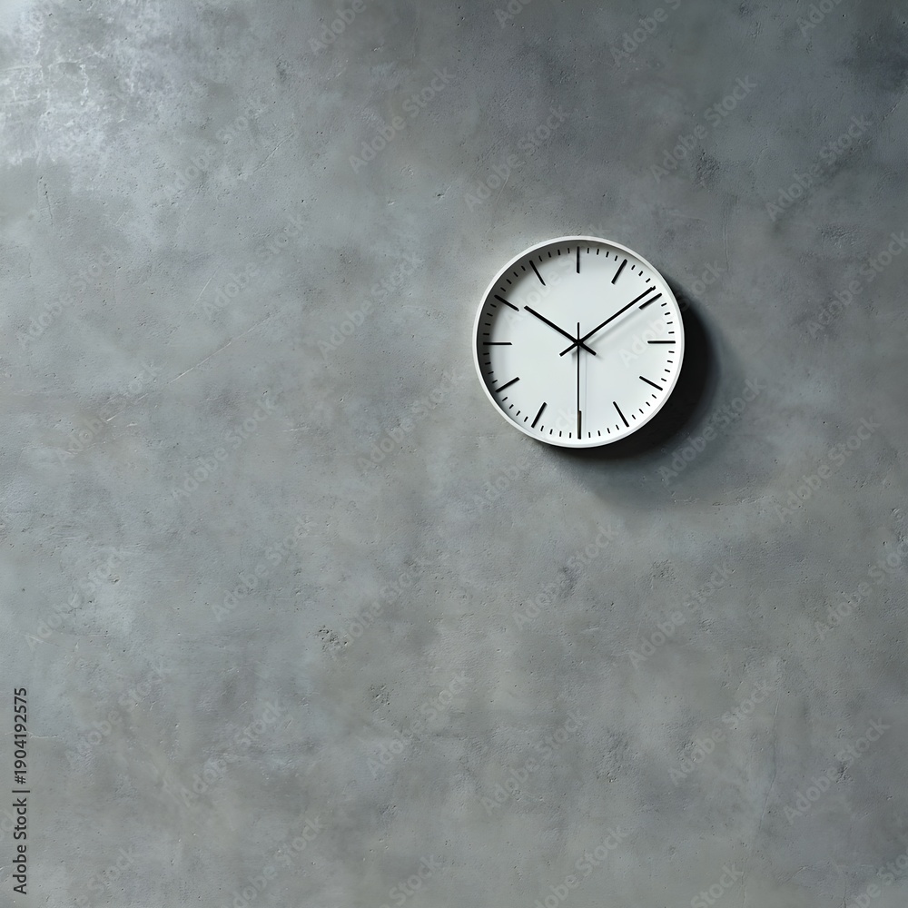 custom made wallpaper toronto digitalMinimalist Concrete Wall Clock with No Numbers for Modern Decor, Clean Design, and Scandinavian Interiors