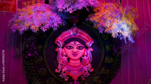 Durga Puja Decoration: Elegant Religious Art Celebration in India