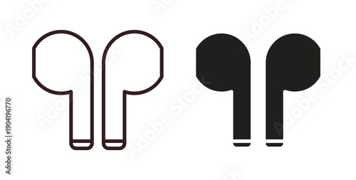 Air pods icon vector Illustration logo template pack