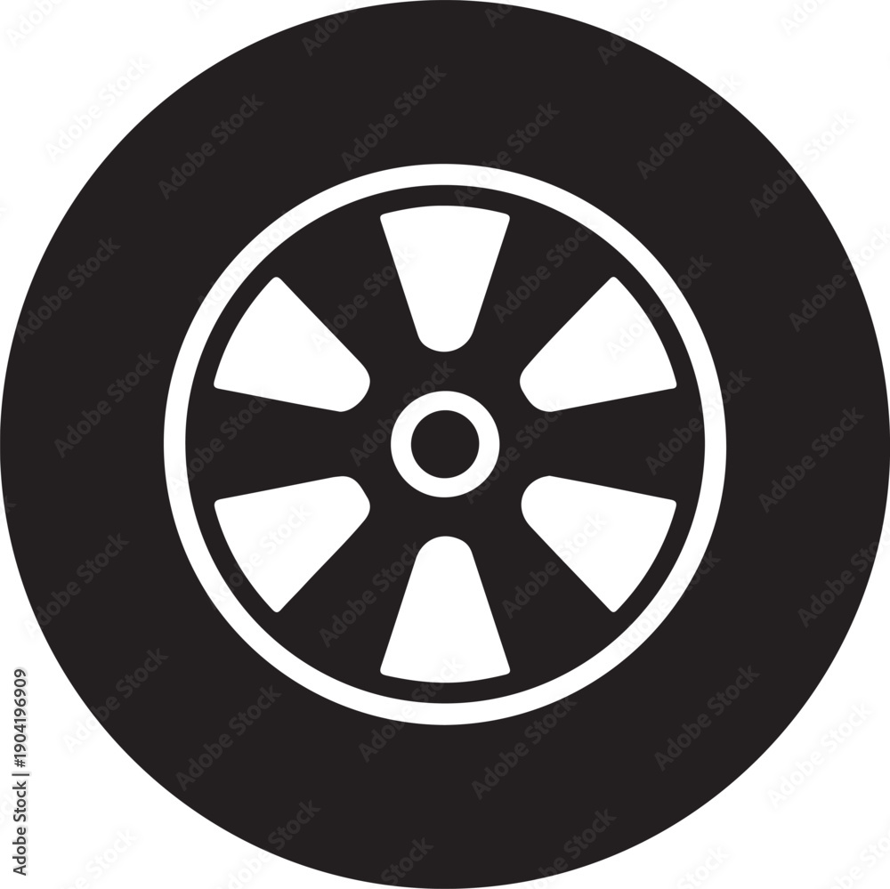 Obraz premium wheel - car wheel icon vector design