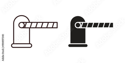 Barrier icon vector Illustration logo template pack